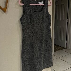 Danny & Nicole Charcoal Tweed Sheath Dress